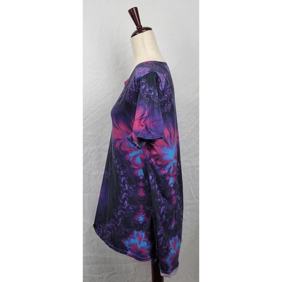 Polyester Women's 3XL Purple Blouse - Picture 2 of 6